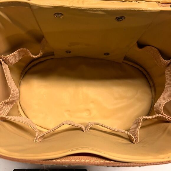 American Tourist Tan Tapestry Train Case Carry On Bag Vintage - Picture 8 of 16